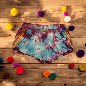 Aviator Nation Tie-Dye Shorts - Purple and Blue